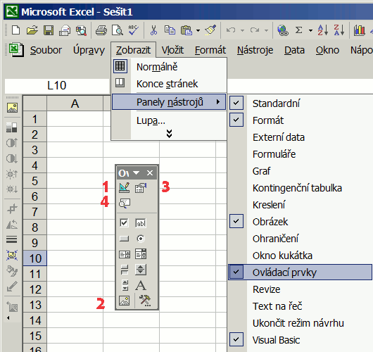 Excel - Ovldac prvky